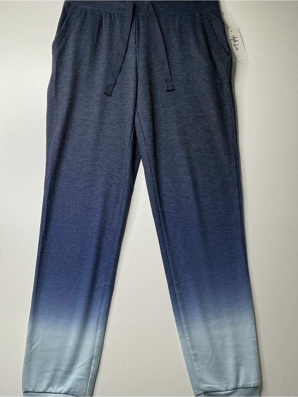 Lucky Brand Knit Joggers with Pockets, Elastic Waist Blue XS New